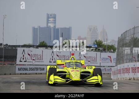 Detroit, Michigan, États-Unis. 12 juin 2021. SIMON PAGENAUD (22), de Montmorillon, France, se qualifie pour le Grand Prix de Detroit de Chevrolet à Belle Isle à Detroit, Michigan. Credit: Walter G Arce SR Grindstone Medi/ASP/ZUMA Wire/Alay Live News Banque D'Images