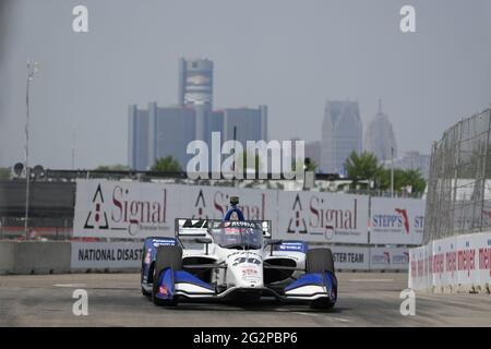 Detroit, Michigan, États-Unis. 12 juin 2021. TAKUMA SATO (30), de Tokyo, au Japon, se qualifie pour le Grand Prix de Detroit de Chevrolet à Belle Isle, à Detroit, au Michigan. Credit: Walter G Arce SR Grindstone Medi/ASP/ZUMA Wire/Alay Live News Banque D'Images