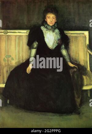 James Abbott McNeill Whistler - Portrait violet vert Mme Walter Sickert 1886 Banque D'Images