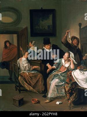 Jan Steen - visite des médecins 03 Banque D'Images