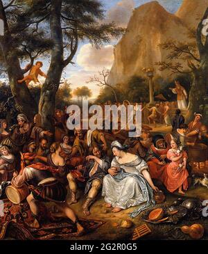 Jan Steen - Ver Golden Calf 1677 Banque D'Images