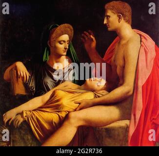 Jean-Auguste-Dominique Ingres - Virgile Reading Aeneid to Augustus Octavia Livia 1812 Banque D'Images