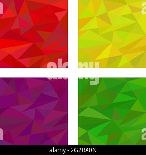 Ensemble d'arrière-plans abstraits de couleur vive dans un style contemporain en polyéthylène bas Illustration de Vecteur