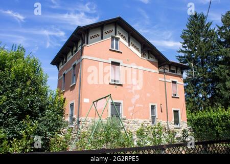 Crespi d'Adda, une colonie historique de Lombardie, Italie, grand exemple de villes du XIXe siècle en Europe. Site du patrimoine mondial Banque D'Images