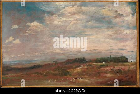 John Constable - Hampstead Heath avec des baigneurs Banque D'Images