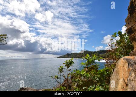 Byera, Saint-Vincent-et-les Grenadines - 4 janvier 2020 : vue depuis le tunnel de la pointe Noire Banque D'Images