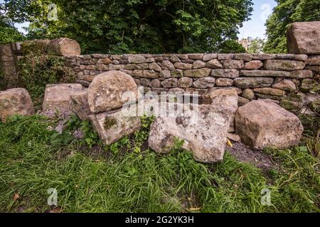 Mur du chantier naval de St Marys long Preston Banque D'Images
