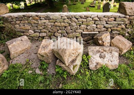 Mur du chantier naval de St Marys long Preston Banque D'Images