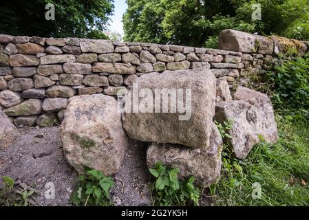 Mur du chantier naval de St Marys long Preston Banque D'Images