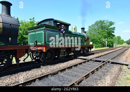 Une locomotive de classe H fonctionnant sur le chemin de fer Bluebel Banque D'Images