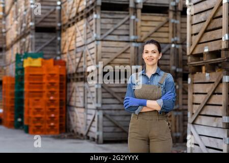 Propriétaire de l'entreprise, responsable du stockage et de l'employé Banque D'Images