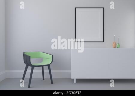 Un gros plan d'un intérieur moderne monochrome Banque D'Images