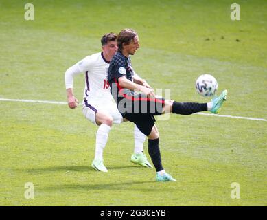 Londres, Royaume-Uni. 13 juin 2021. WEMBLEY, Royaume-Uni, JUIN 13: Luka Modric de Croatie pendant le Championnat d'Europe Groupe D entre l'Angleterre et la Croatie au stade de Wembley, Londres le 13 juin 2021 crédit: Action Foto Sport/Alay Live News Banque D'Images