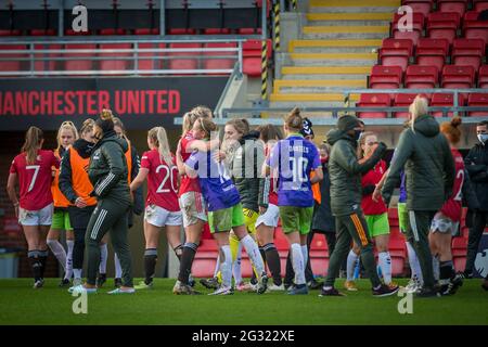 Leigh, Grand Manchester, Angleterre 20 décembre 2020. Barclays FA Womens Super League match entre Manchester United et Bristol City. Banque D'Images