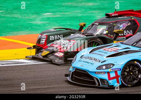 33 Keating Ben (usa), Pereira Dylan (lux), Fraga Felipe (BRA), TF Sport, Aston Martin Vantage AMR, action pendant les 8 heures de Portimao, 2e tour du Championnat du monde d'endurance FIA 2021 sur le circuit International d'Algarve, du 11 au 13 juin 2021 à Portimao, Algarve, Portugal - photo Paulo Maria / DPPI Banque D'Images