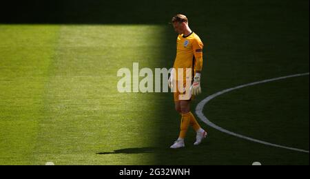 13 juin 2021 - Angleterre / Croatie - UEFA Euro 2020 Group D Match - Wembley - Londres Jordan Pickford d'Angleterre pendant le match de l'Euro 2020 contre la Croatie. Crédit photo : © Mark pain / Alamy Live News Banque D'Images