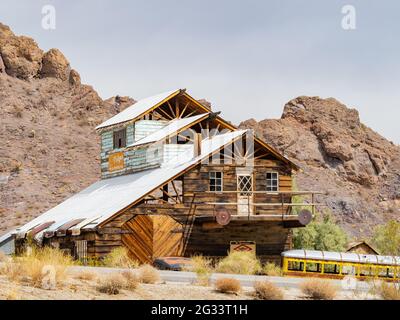 Nevada, 13 MARS 2021 - abandon du bâtiment rétro de la ville fantôme de Nelson Banque D'Images