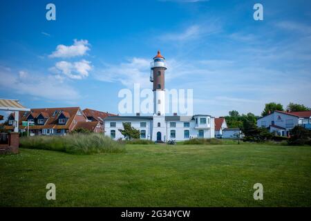 Le phare de Timmendorf sur l'île de Poel Banque D'Images