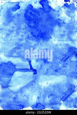 Fond bleu aquarelle vif et mignon pour un motif Banque D'Images