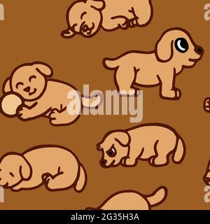 Chiens. Illustration parfaite. Style d'esquisse de dessin animé. Main contour dessin joyeux animal drôle. Vecteur Illustration de Vecteur