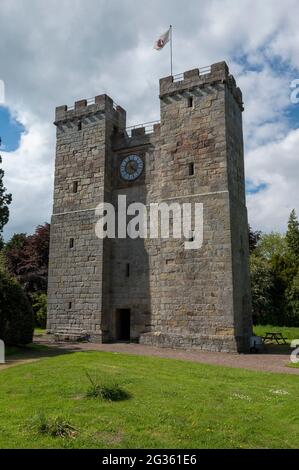 Preston Tower est une tour de pele du XIVe siècle située à Preston, dans le Northumberland, en Angleterre Banque D'Images