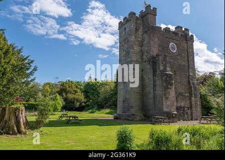 Preston Tower est une tour de pele du XIVe siècle située à Preston, dans le Northumberland, en Angleterre Banque D'Images