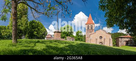 FRANCE. HAUTE LOIRE (43) ÉGLISE DE SAINT PRIVAT Banque D'Images