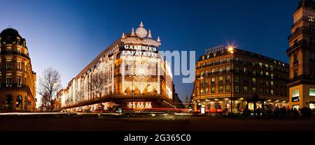 FRANCE. PARIS (75) GRANDES BOUTIQUES À NOËL (GALERIES LAFAYETTE) Banque D'Images