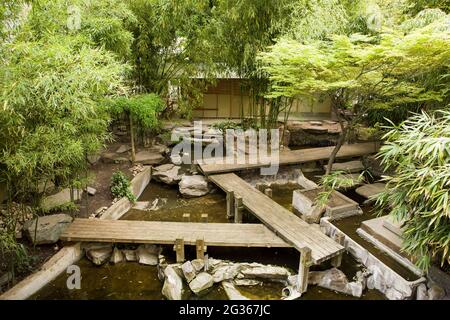 FRANCE PARIS (75) 16ÈME ARRONDISSEMENT, JARDIN JAPONAIS DU MUSÉE GUIMET, MUSÉE NATIONAL DES ARTS ASIATIQUES Banque D'Images