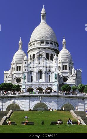 FRANCE PARIS (75) 18ÈME ARRONDISSEMENT, L'ÉGLISE DU SACRÉ COEUR Banque D'Images