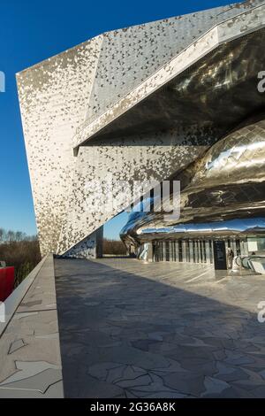 FRANCE PARIS (75) 19 ÈME ARRONDISSEMENT, VILLE DE LA MUSIQUE-PHILHARMONIE DE PARIS, CONSTRUITE PAR L'ARCHITECTE JEAN NOUVEL Banque D'Images