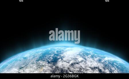La Terre vue de l'espace - rendu 3d Banque D'Images