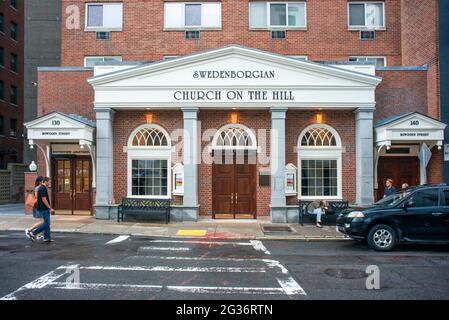 Swedenborgian église sur la Colline, Boston, Massachusetts, USA Banque D'Images