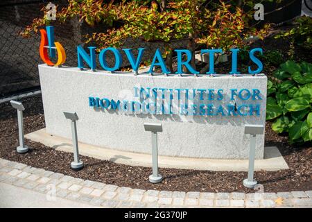 Novartis construisant les Instituts de recherche biomédicale de Novartis, campus de Cambridge, Boston, Massachusetts. USA situé au coeur de la région de Boston inn Banque D'Images