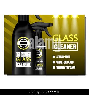 Nettoyant pour vitres Creative Banner Vector Illustration de Vecteur