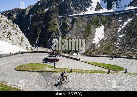 Suisse, Tour de Suisse, col de Gotthard (Tremola) Banque D'Images