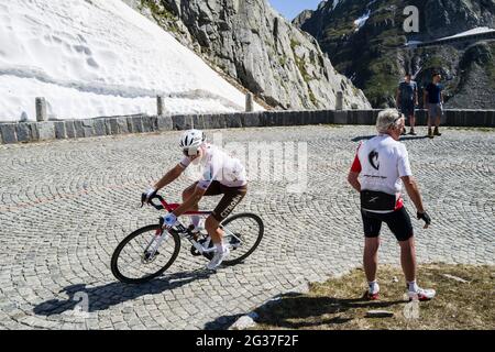 Suisse, Tour de Suisse, col de Gotthard (Tremola) Banque D'Images