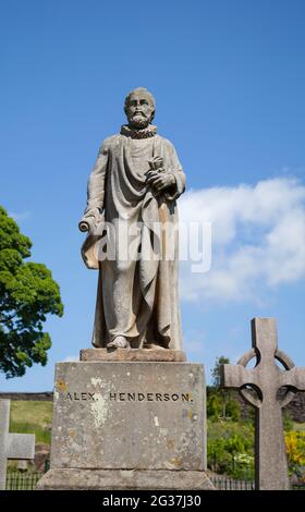 Statue d'Alexander Henderson qui fait partie des statues des réformistes dans le cimetière de la vieille ville de Stirling, en Écosse. Alexander Henderson 1583-1646) wa Banque D'Images