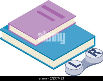 Icône accessoire ophtalmique. Illustration isométrique de l'icône de vecteur accessoire ophtalmique pour le Web Illustration de Vecteur