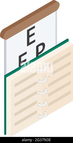 Icône de vérification de la vue. Illustration isométrique de l'icône du vecteur de contrôle de la vue pour le Web Illustration de Vecteur