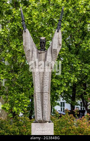 Monument Kliment Ohridski à Sofia, Bulgarie Banque D'Images