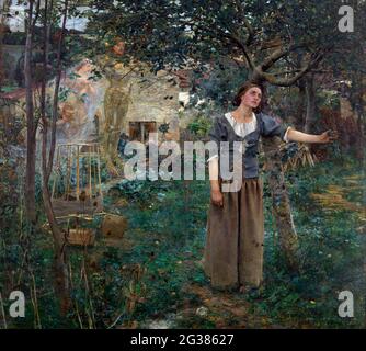 Jeanne d'Arc par Jules Bastien-Lepage (1848-1884), huile sur toile, 1879 Banque D'Images