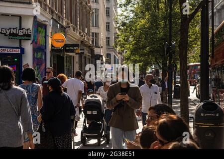 Londres Oxford Street Bond Street leicester Square Banque D'Images