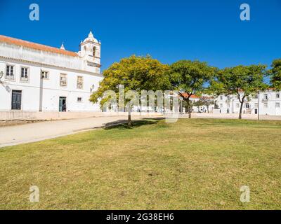 L'église principale de la place principale de Lagos, Portugal Banque D'Images