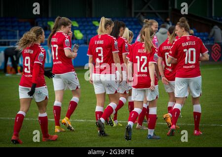 Liverpool, Angleterre, le 17 janvier 2021. Barclays FA Womens Super League match entre Everton Women et Bristol City Women. Banque D'Images