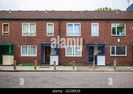 Maisons en terrasse autour de Hackney à Londres Banque D'Images
