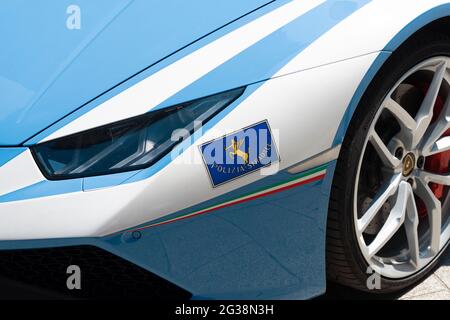 Lamborghini Huracan utilisé par la police italienne Banque D'Images