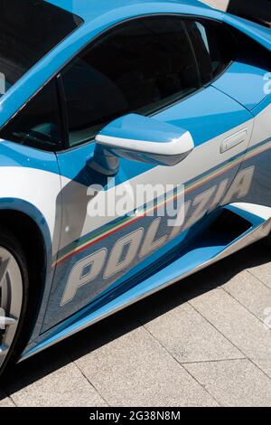 Lamborghini Huracan utilisé par la police italienne Banque D'Images