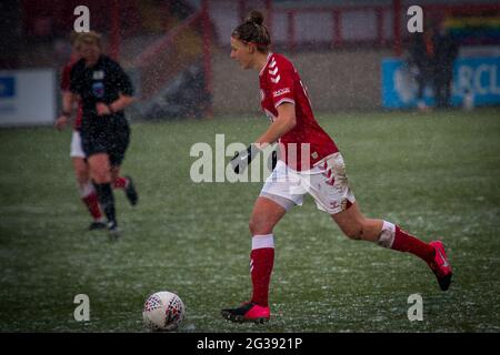 Dagenham, Grand Londres, Angleterre 07 février 2021. Barclays FA Super League match entre West Ham United Women et Bristol City Women. Banque D'Images