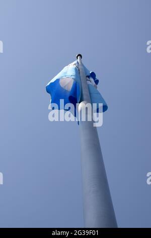 Drapeau du Guatemala, a déclaré un symbole national le 17 août 1871. Banque D'Images